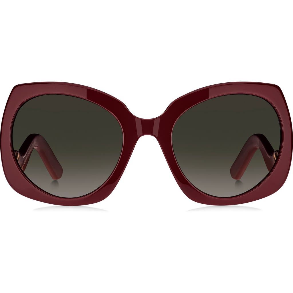 Marc Jacobs 57mm Gradient Butterfly Sunglasses In Burgundy/brown Sf