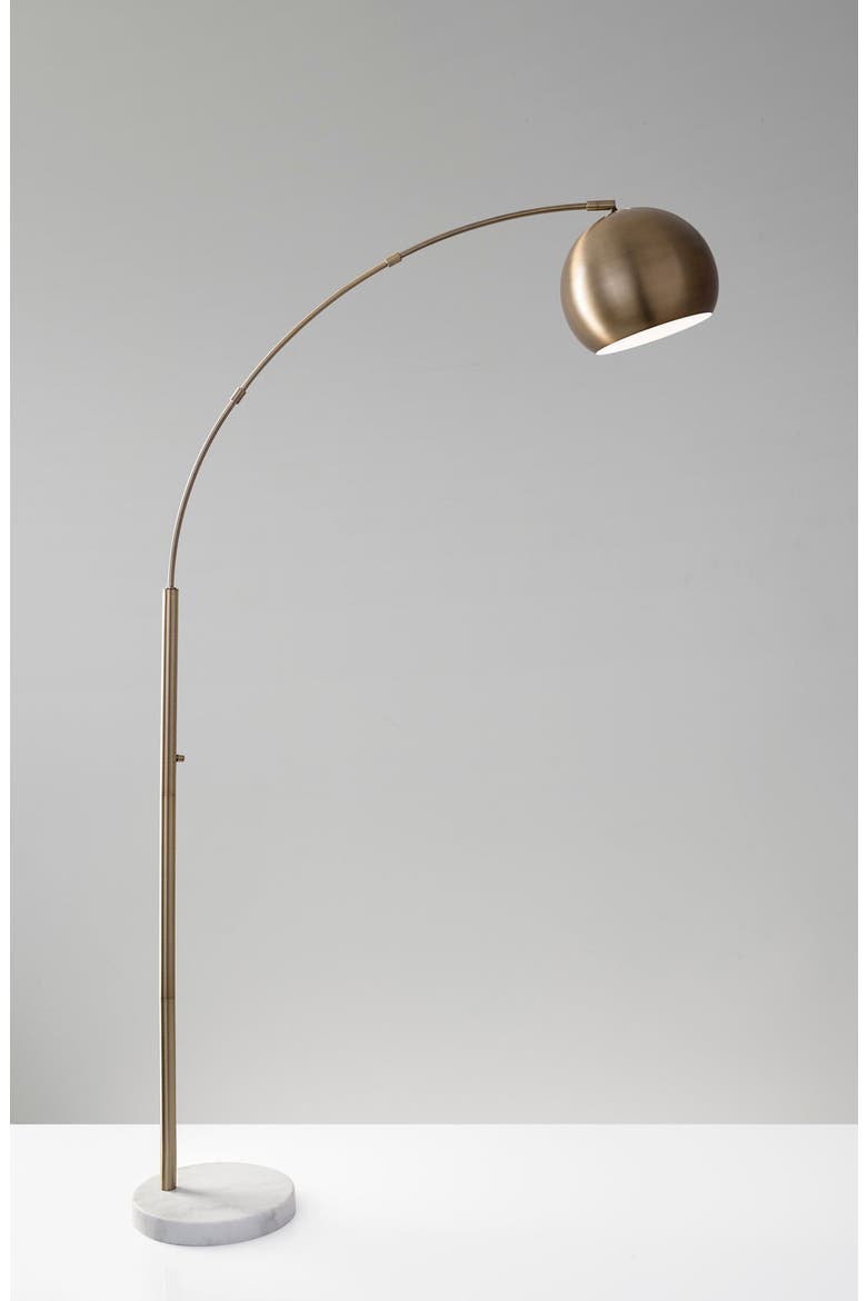 Astoria Arc Floor Lamp, Alternate, color, ANTIQUE BRASS
