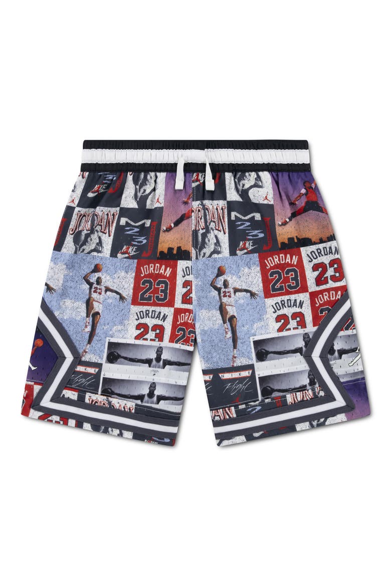 Kids' Print Dri-FIT Mesh Basketball Shorts, Main, color, G0TOFF NOI