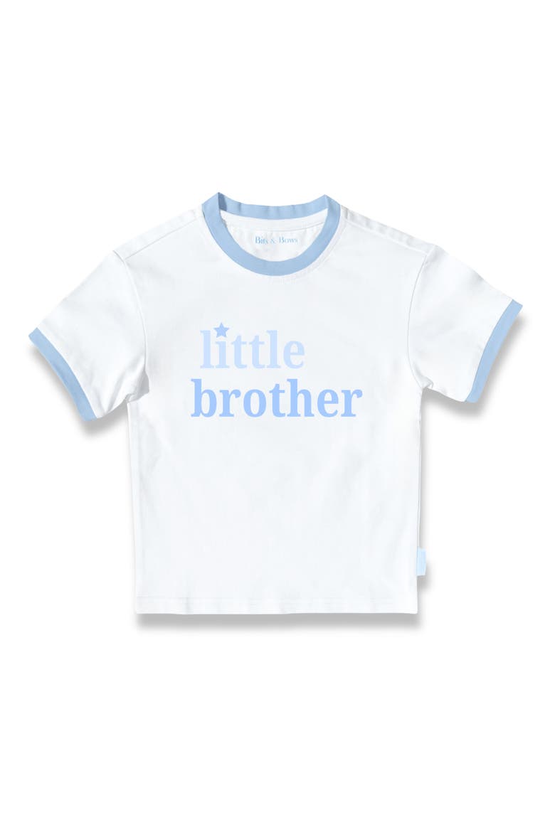 Little Brother T-Shirt, Main, color, White/Blue