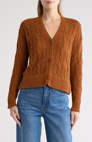 Madewell Open Stitch Cable Cotton Cardigan Sweater Nordstromrack