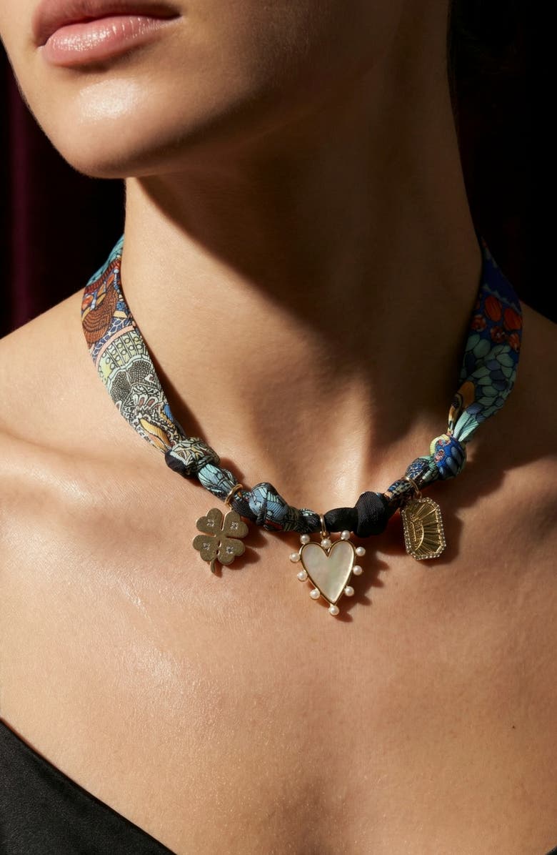 MacRae & Co. Addy Scarf Charm Necklace, Alternate, color, Gold Multi