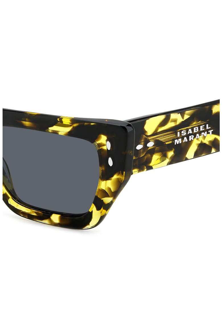 54mm Rectangular Sunglasses, Alternate, color, YELLOW HAVANA