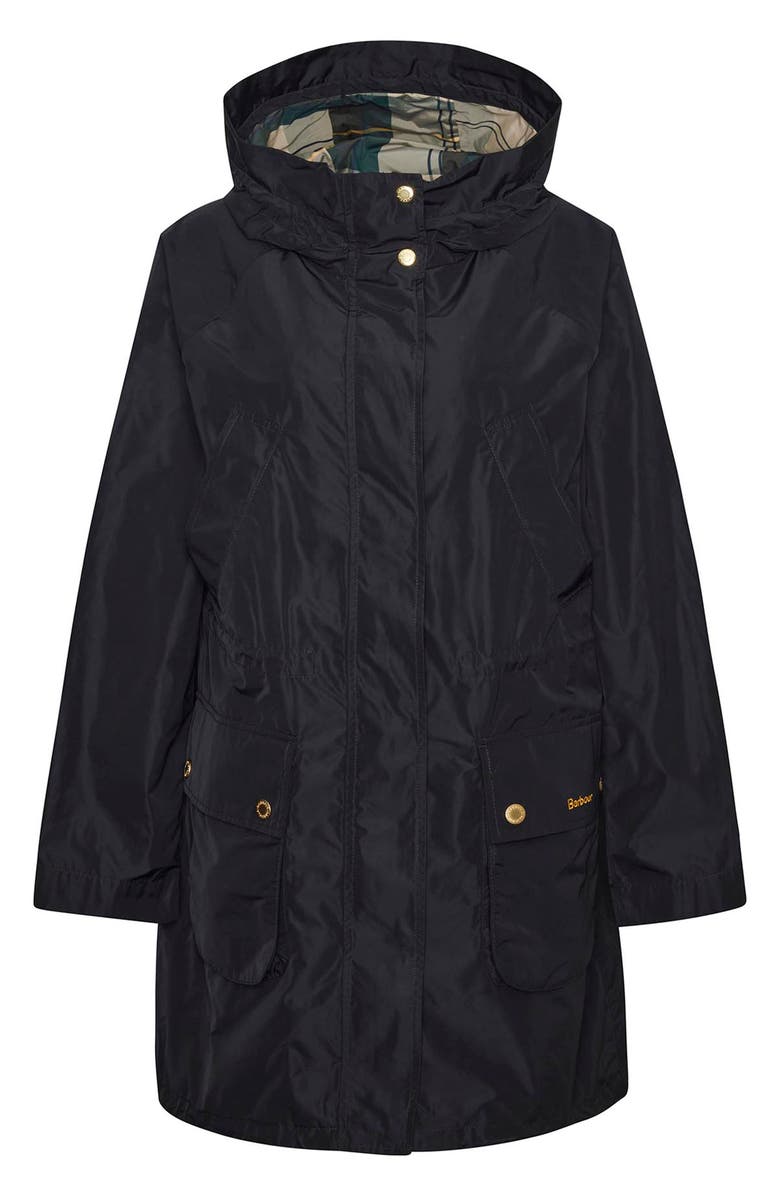 Barbour Una Showerproof Water Resistant Hooded Raincoat, Alternate, color, 