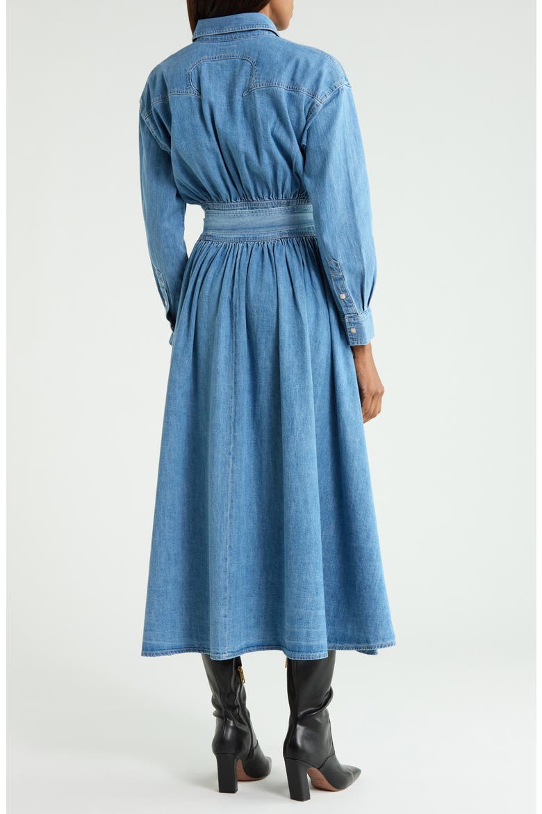 The Gallop Denim Midi Dress, Alternate, color, PLAYING FOR KEEPS