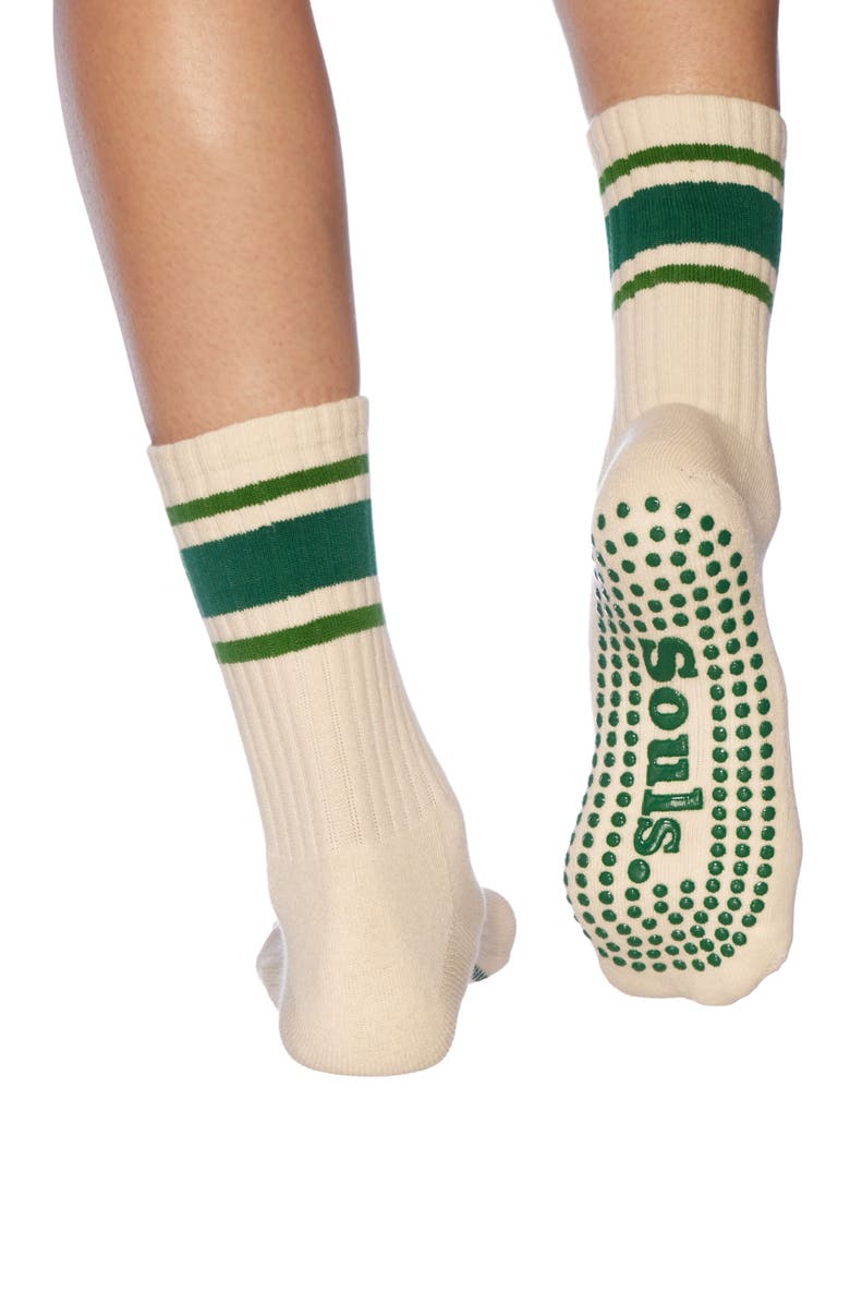 Souls. Classic Retro Crew Grip Socks, Alternate, color, Beige
