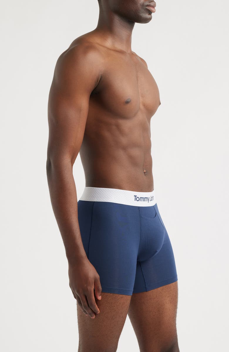 Tommy John Second Skin 4-Inch Golf Ball Waistband Stretch Modal Boxer Briefs, Alternate, color, Dress Blues Golf Ball Wb