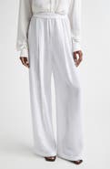 Michael Kors Collection Pleated Wide Leg Linen Pajama Pants