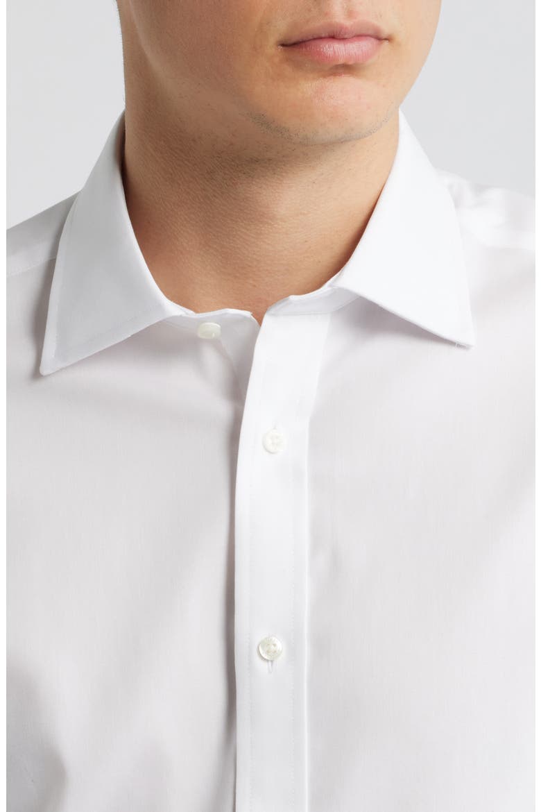 Modern Fit Pima Cotton Dress Shirt, Alternate, color, WHITE