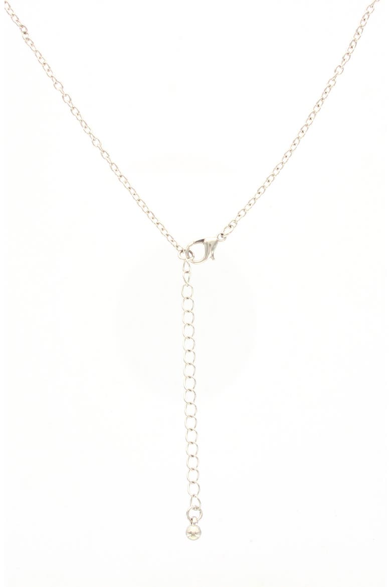 Feather Cluster Pendant Necklace, Alternate, color, SILVER