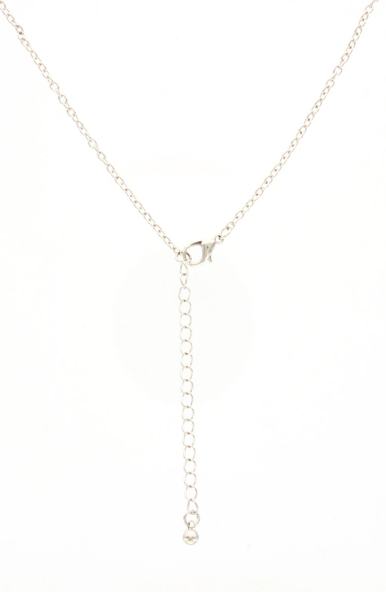 OLIVIA WELLES Feather Cluster Pendant Necklace, Alternate, color, Silver