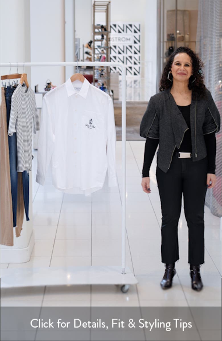 Vendome Oversize Cotton Poplin Button-Up Shirt, sales video thumbnail