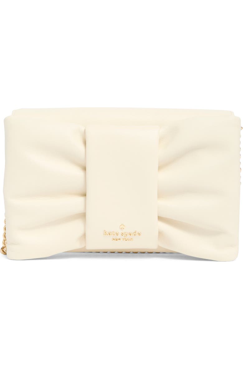 Kate Spade New York bow flap crossbody bag, Main, color, Meringue