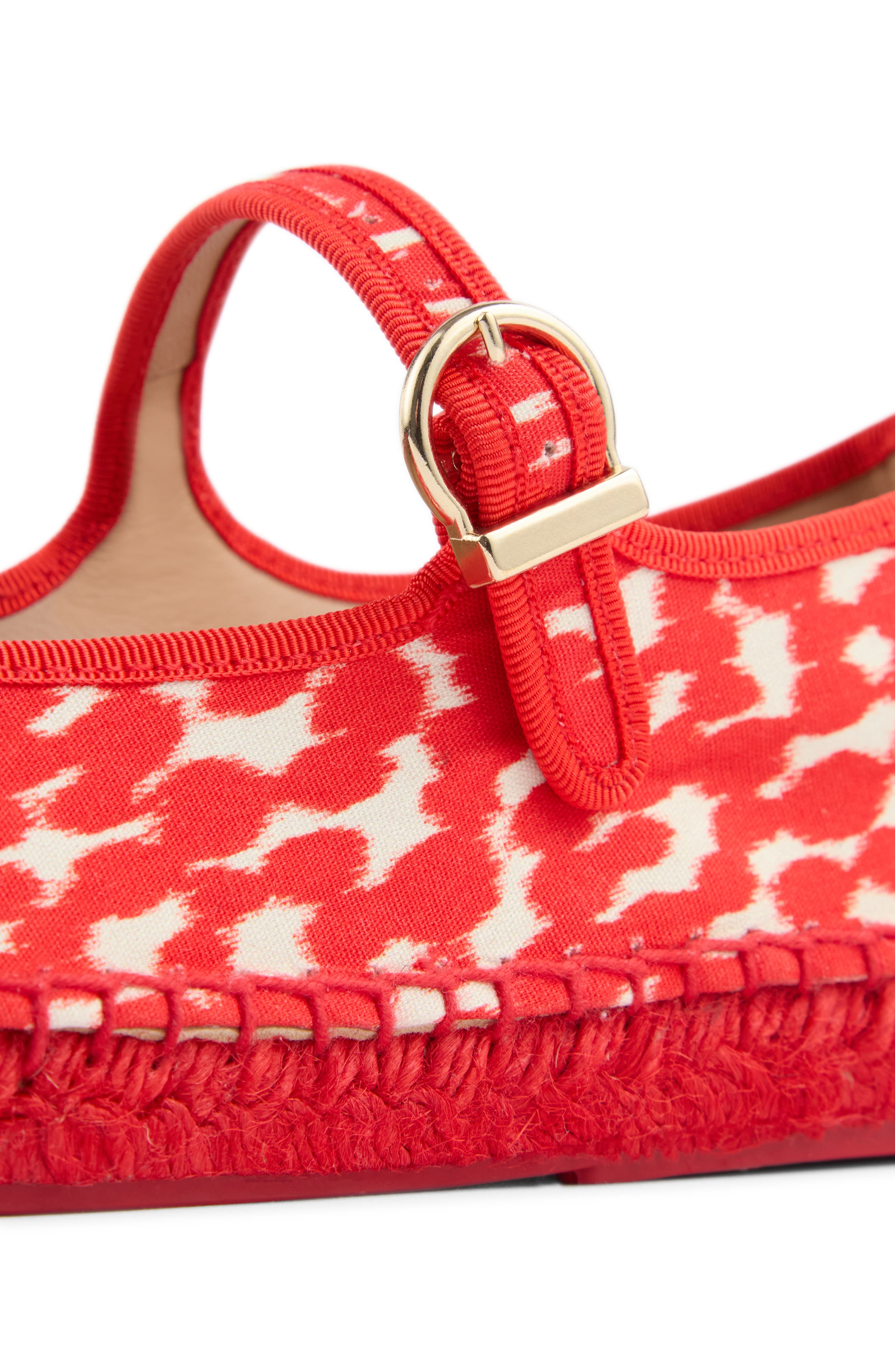 LK Bennett Emmie Mary Jane Espadrille Flat, Alternate, color, Red