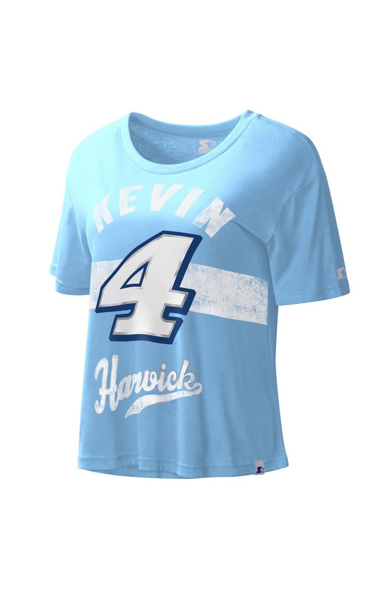 STARTER Women's Starter Light Blue Kevin Harvick Record Setter T-Shirt, Main, color, Light Blue