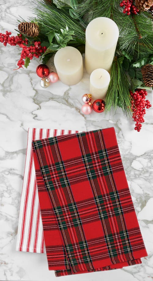 C & F Home C&f Home 27" X 18" Arlington Plaid Lodge Cabin Everyday Holiday Christmas Woven Cotton Dish Kitchen In Red