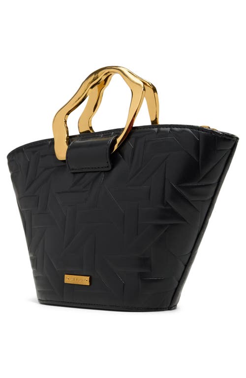 Aldo Malede Quilted Faux Leather Top Handle Bag In Black Overflow