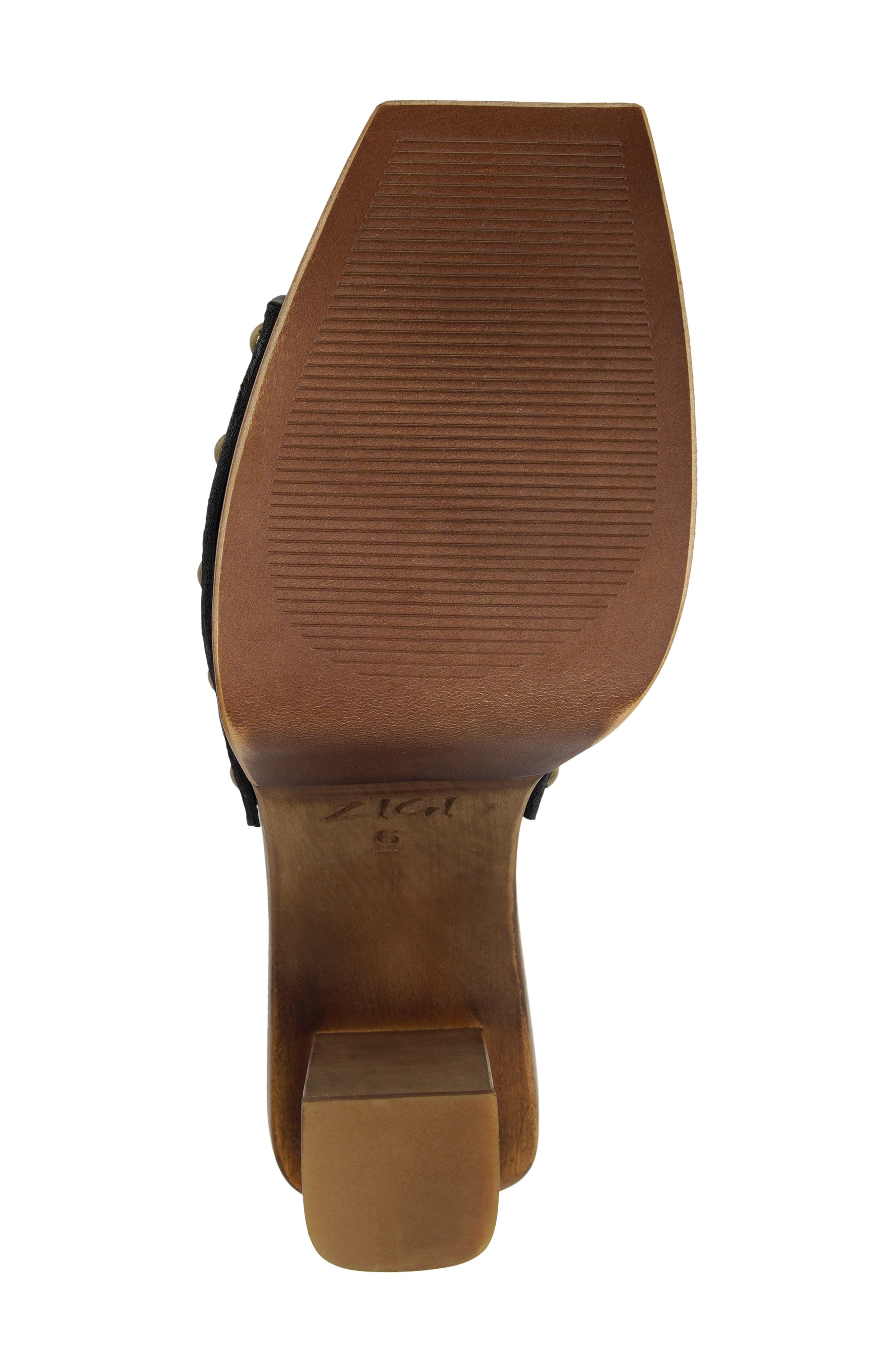 ZIGI Cassidey Leather Platform Slide Sandal, Alternate, color, Black Leather