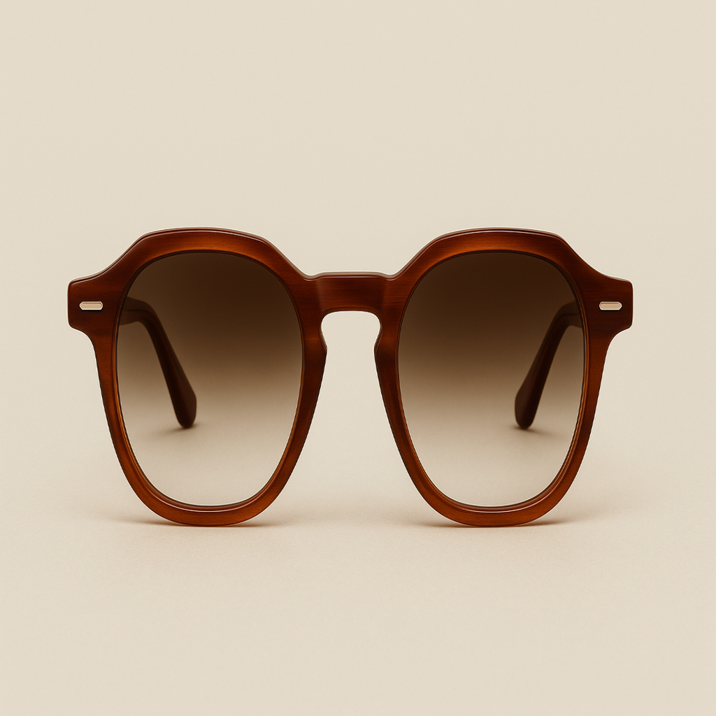 NCMPRBL Oakwood 46mm Geometric Eyeglasses in Orange Sandalwood  product