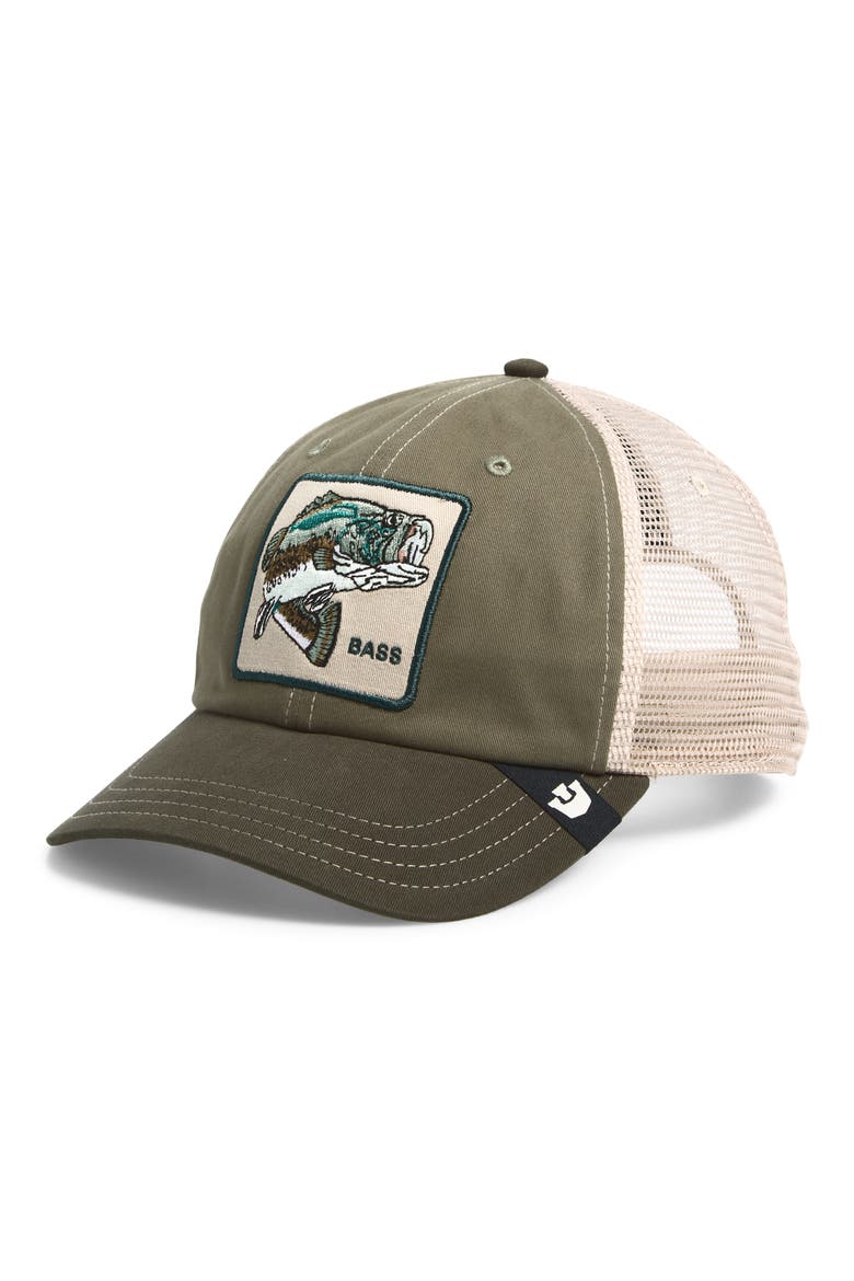 Bass Papa Trucker Hat, Main, color, OLIVE