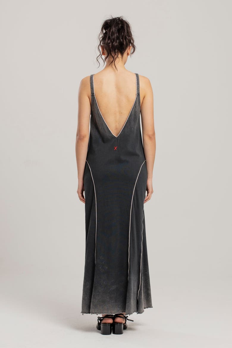 Free Heaven Acid Wash Long Dress, Alternate, color, Black