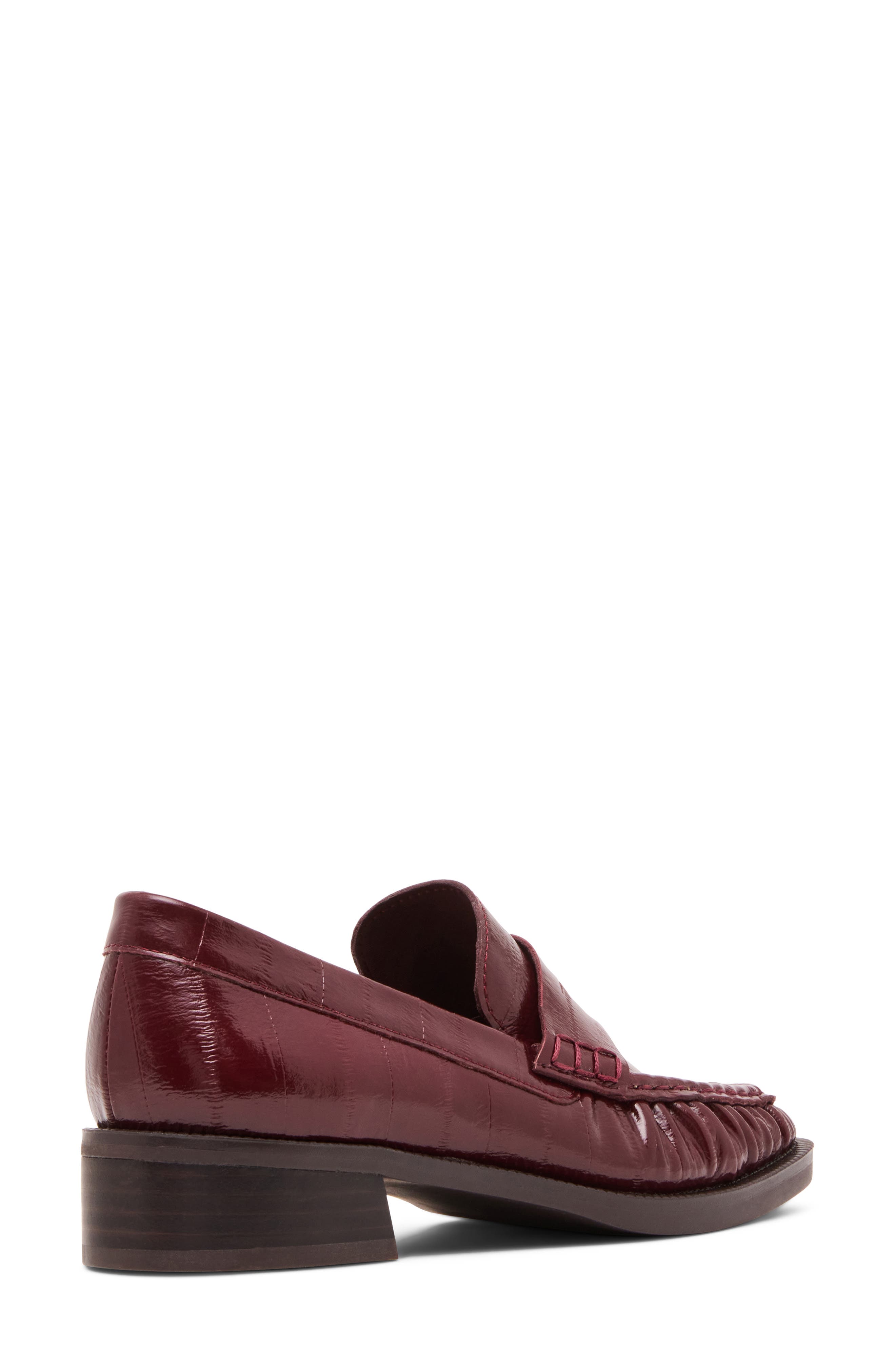 Fletcher Faux Leather Loafer, Alternate, color, BURGUNDY