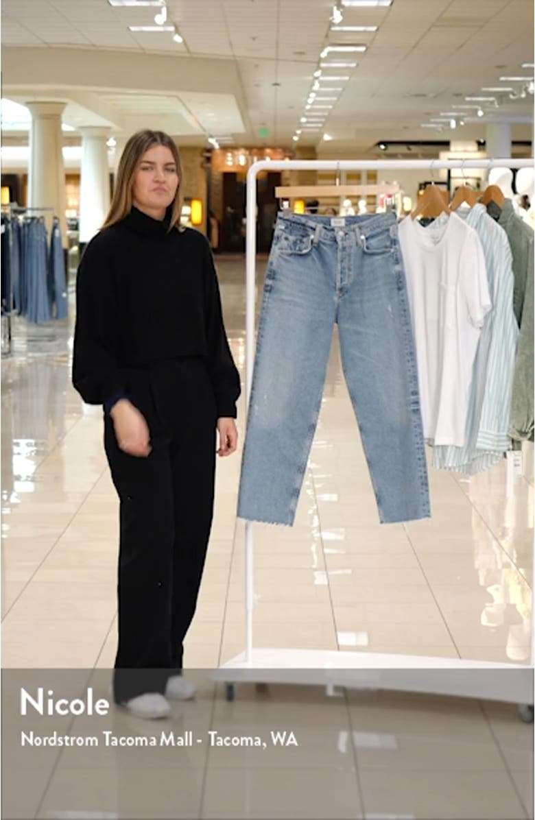 Florence High Waist Wide Straight Leg Jeans, sales video thumbnail