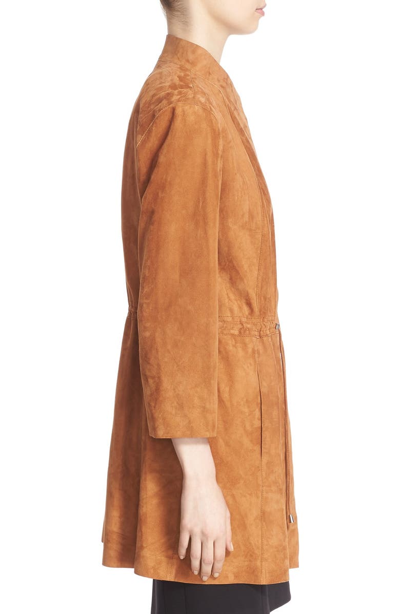 Lafayette 148 New York Vangeline Suede Tie Waist Coat, Alternate, color,