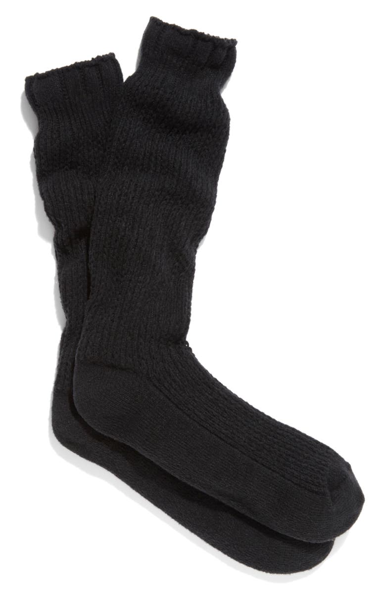 Free People Staple Slouch Socks, Main, color, Black