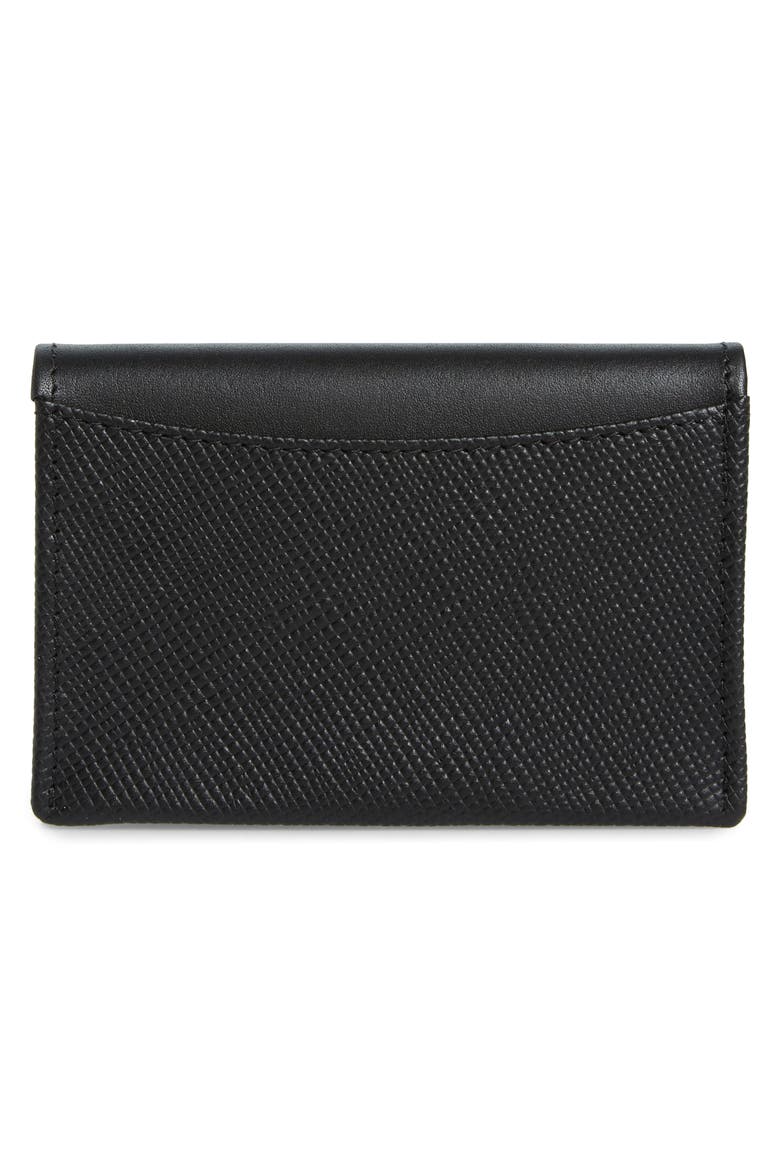 RFID Leather Card Case, Alternate, color, BLACK