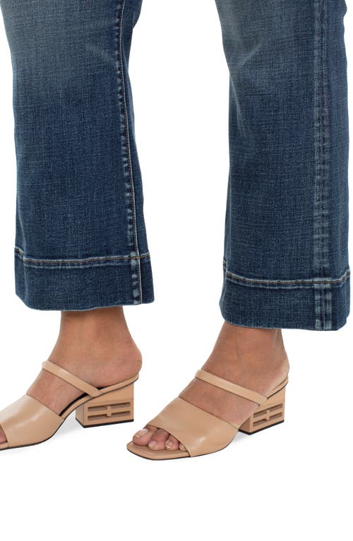 Liverpool Los Angeles Gia Glider Pull-on Crop Flare Jeans In Blue