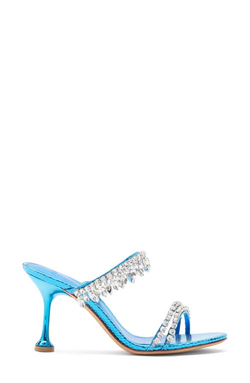 Alexandre Birman Crystal Fringe Sandal In Blue