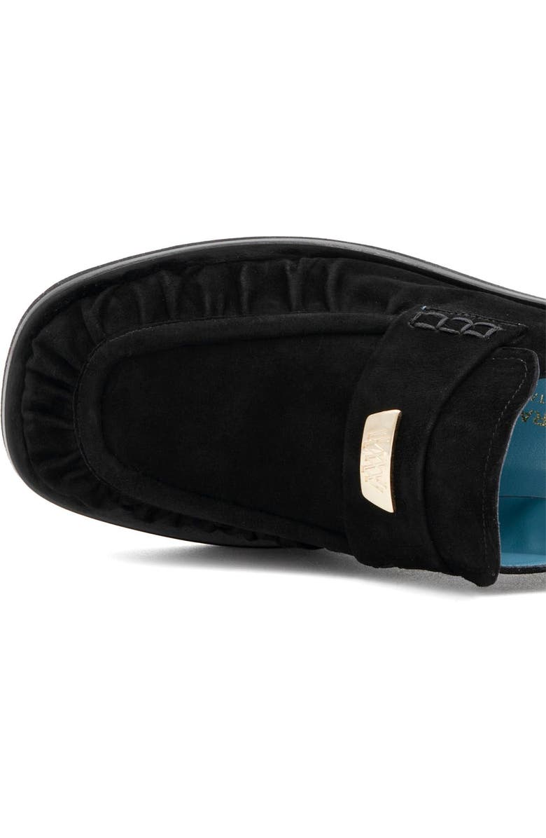 Valentina Rangoni Cortina Block Heel Loafer, Alternate, color, Black