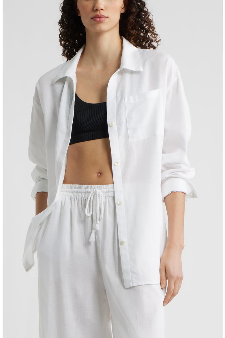 Cover-Up Shirt, Main, color, WHITE