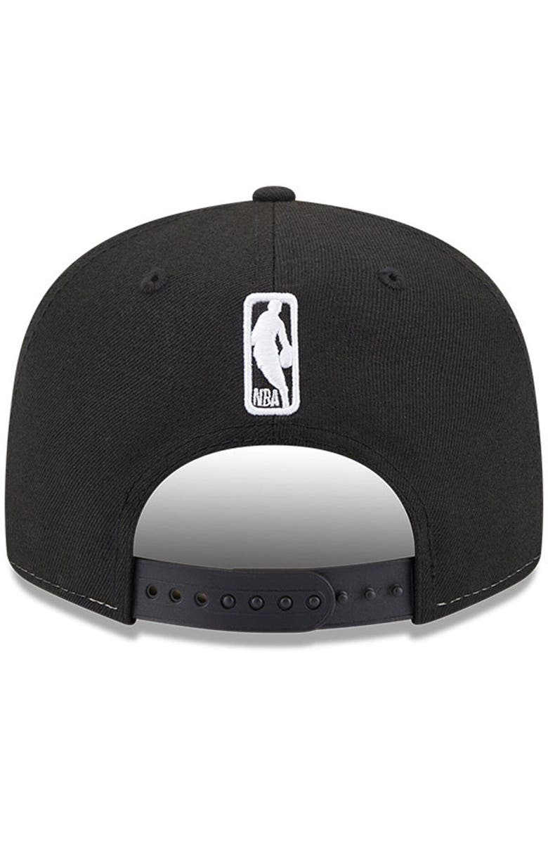 New Era Men's New Era  White/Black Brooklyn Nets Back Half 9FIFTY Snapback Hat, Alternate, color, 