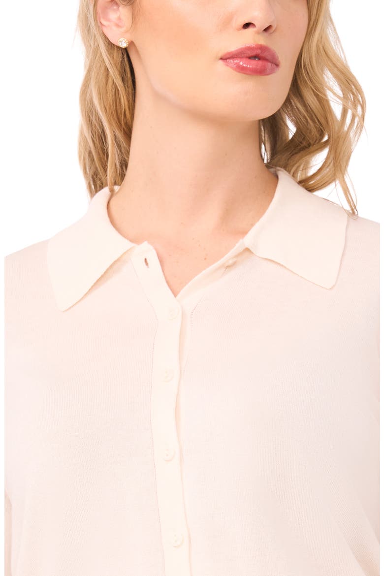 Collared Cotton Blend Cardigan, Alternate, color, JET STREAM