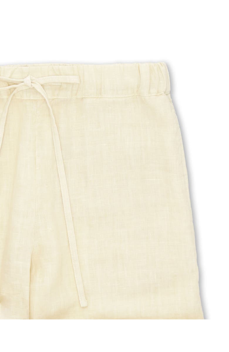 Fortela Jaleh Drawstring Linen Trousers, Alternate, color, Milk