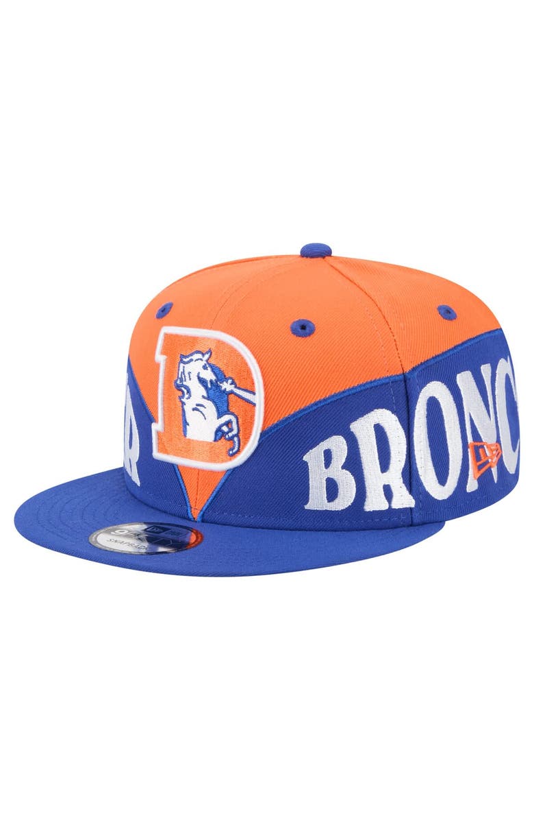 New Era Men's New Era  Orange/Royal Denver Broncos Split 9FIFTY Snapback Hat, Alternate, color, 