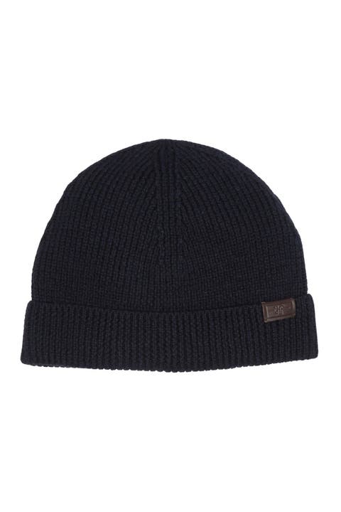 Merino Wool Ribbed Cuff Beanie