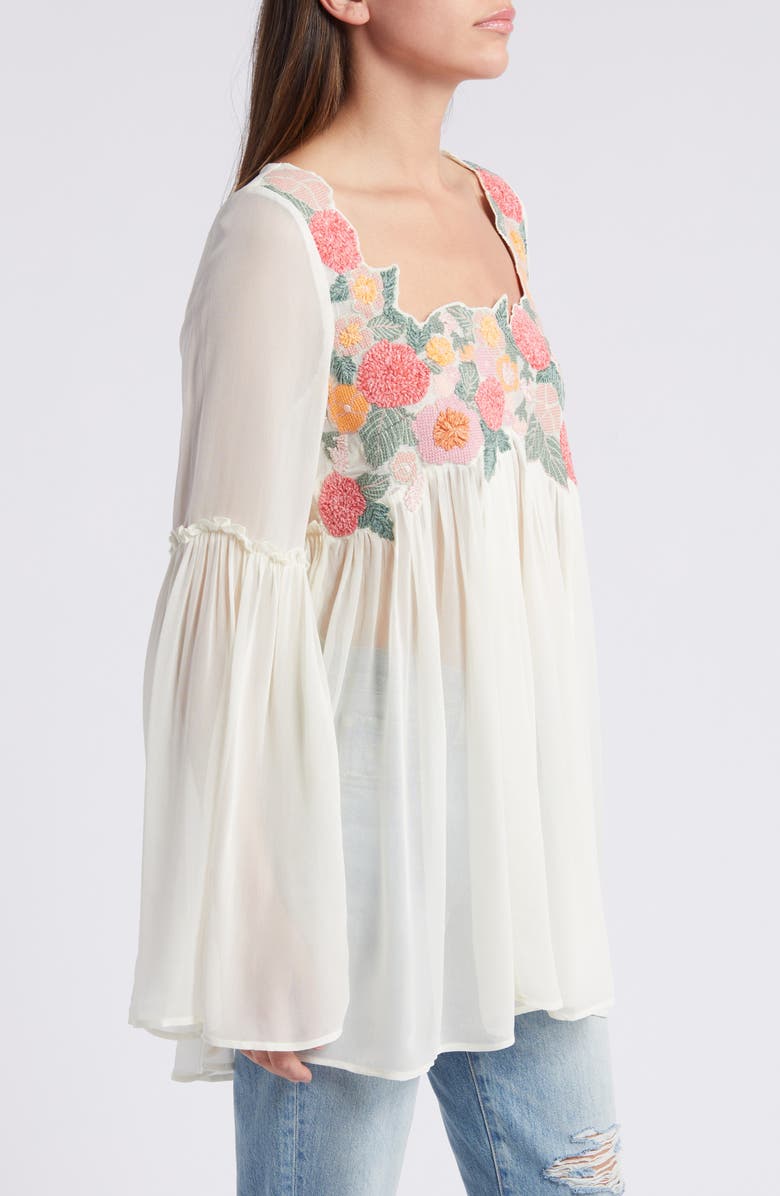 Free People Madeline Bell Sleeve Tunic, Alternate, color,