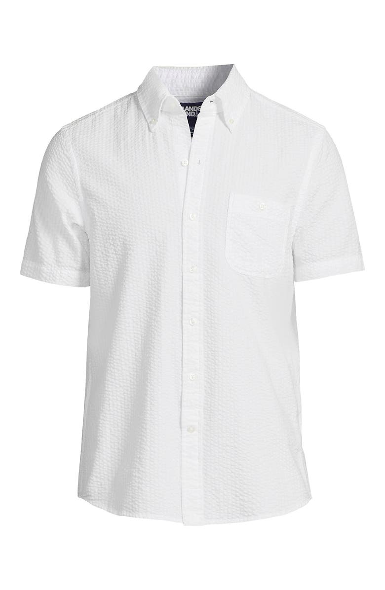 Lands' End Short Sleeve Seersucker Shirt, Alternate, color, 