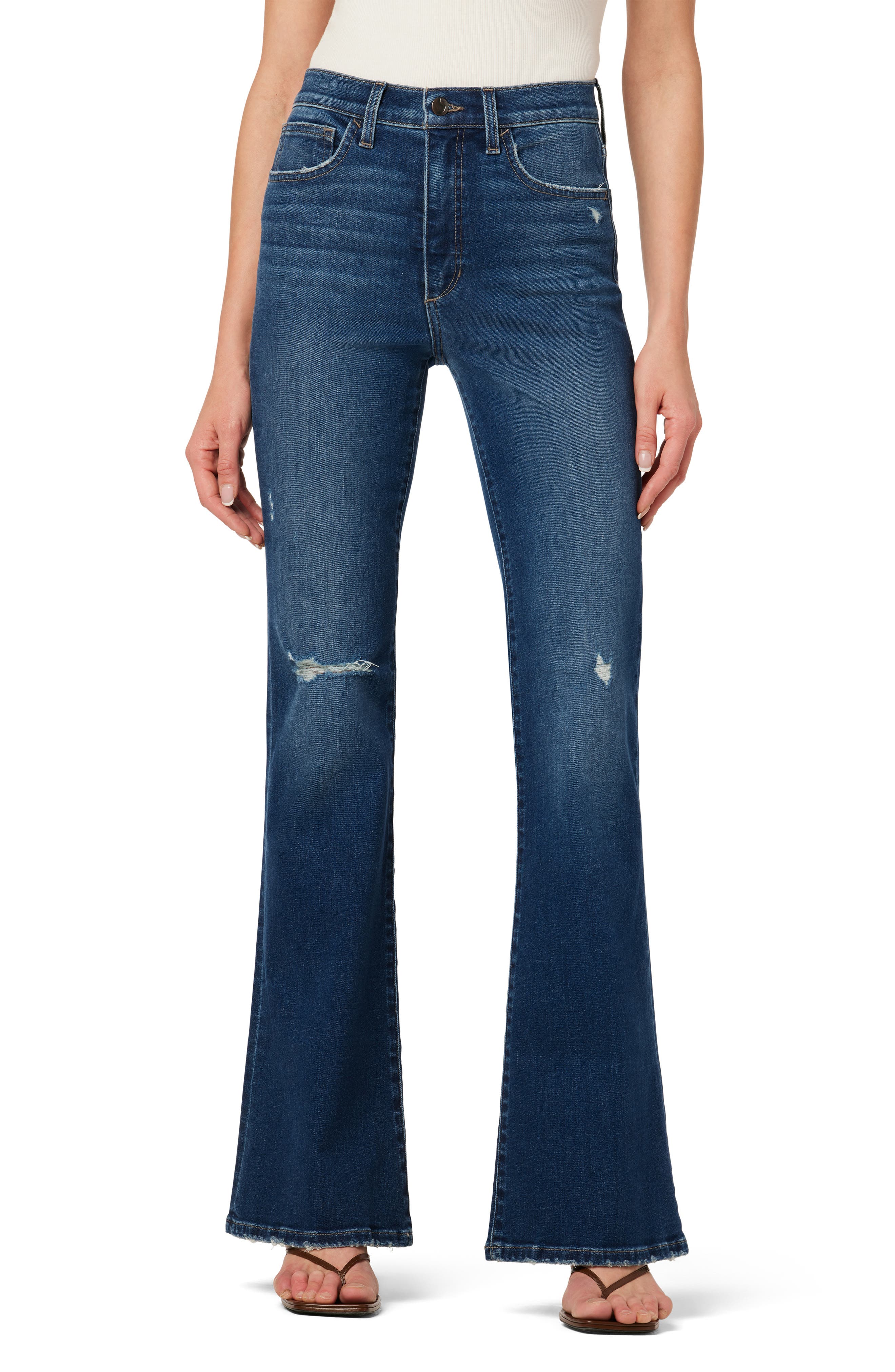 Joe's Distressed High Waist Flare Leg Jeans (Women) | Nordstromrack