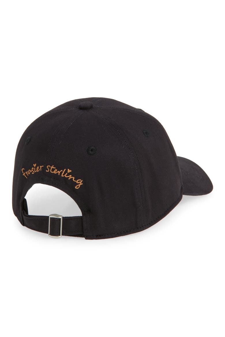 Embroidered Football Baseball Cap, Alternate, color, BLACK