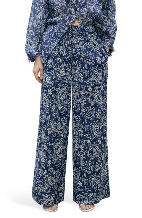 Print Cotton Pants