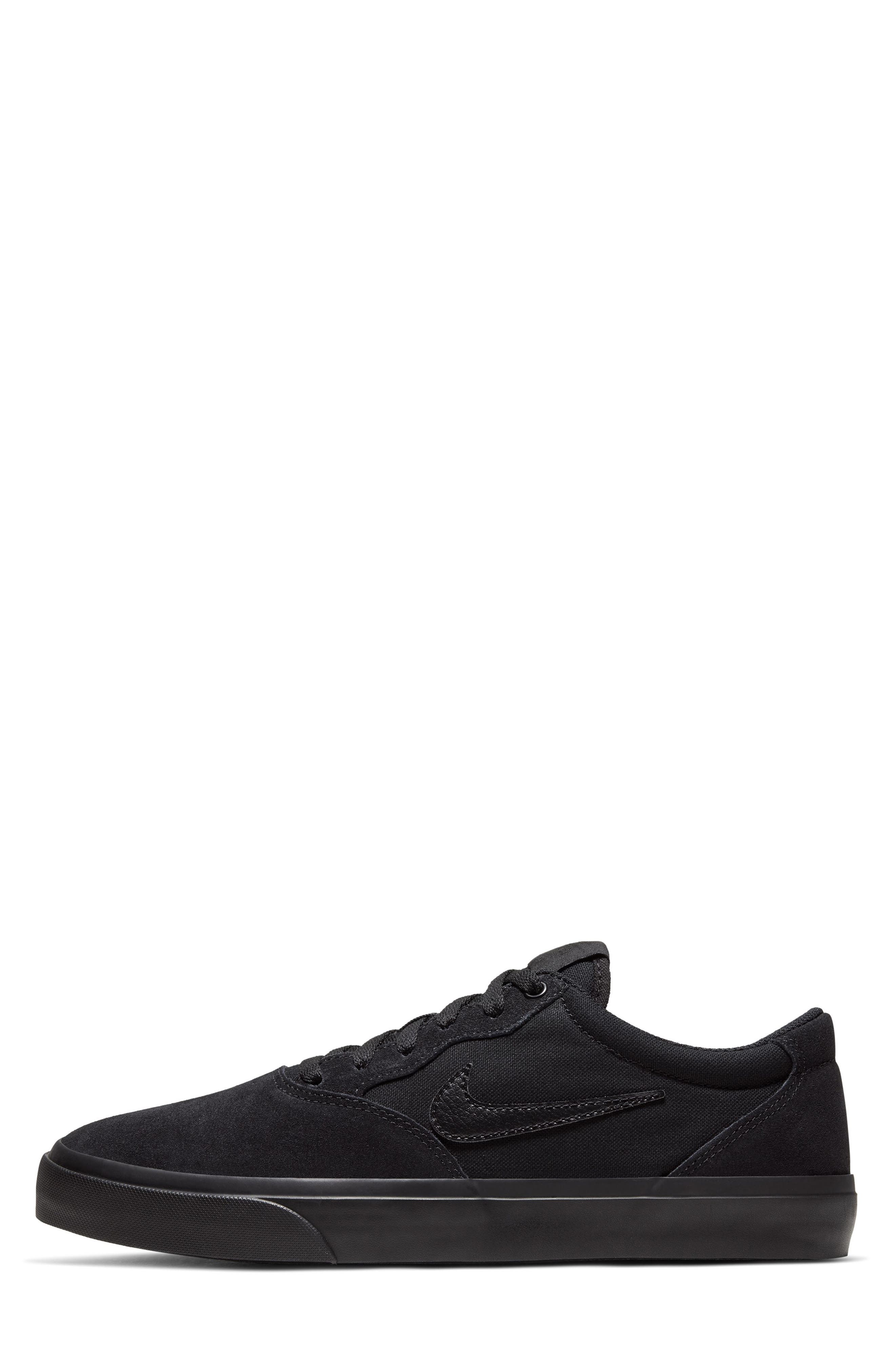 SB Chron Solarsoft Skateboarding Sneaker, Alternate, color, BLACK/ BLACK/ BLACK