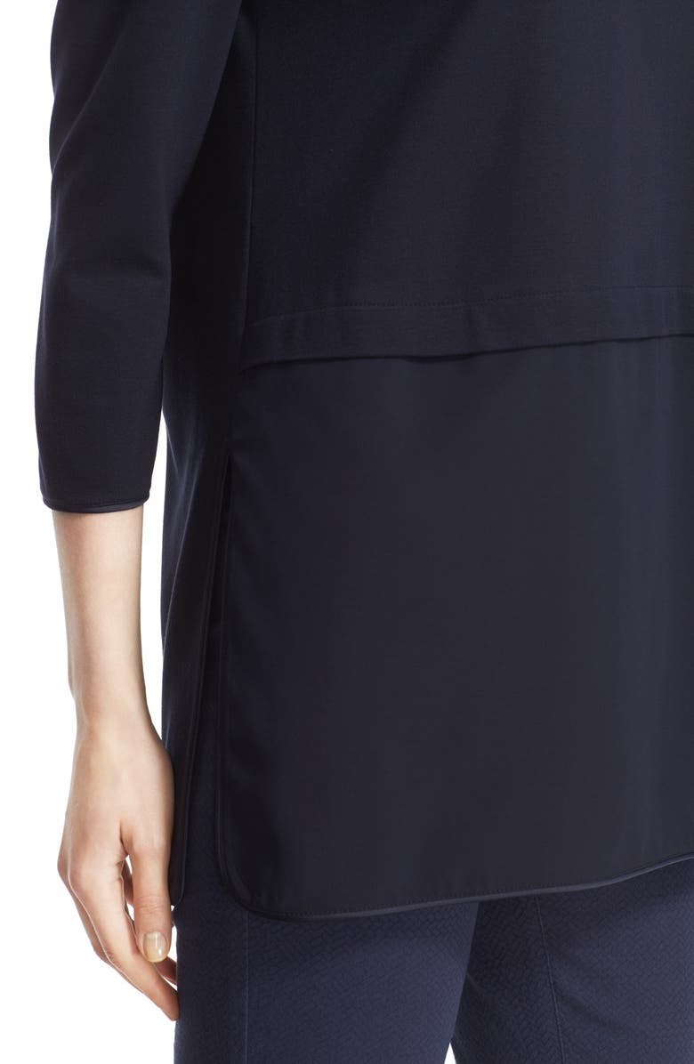 Lafayette 148 New York 'Glenda' Mixed Media Blouse, Alternate, color,