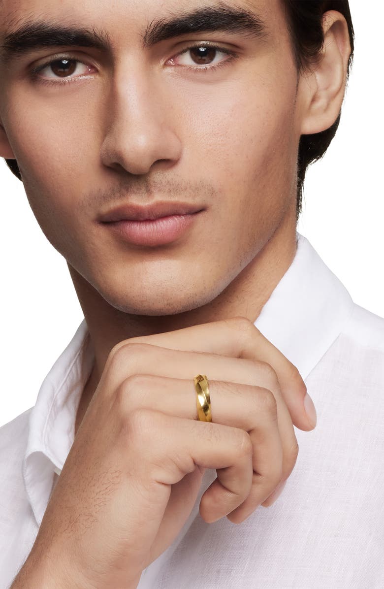 David Yurman Cable Edge<sup>™</sup> Band Ring in Recycled 18K Gold, 6mm, Alternate, color, 18K Gold Recycled