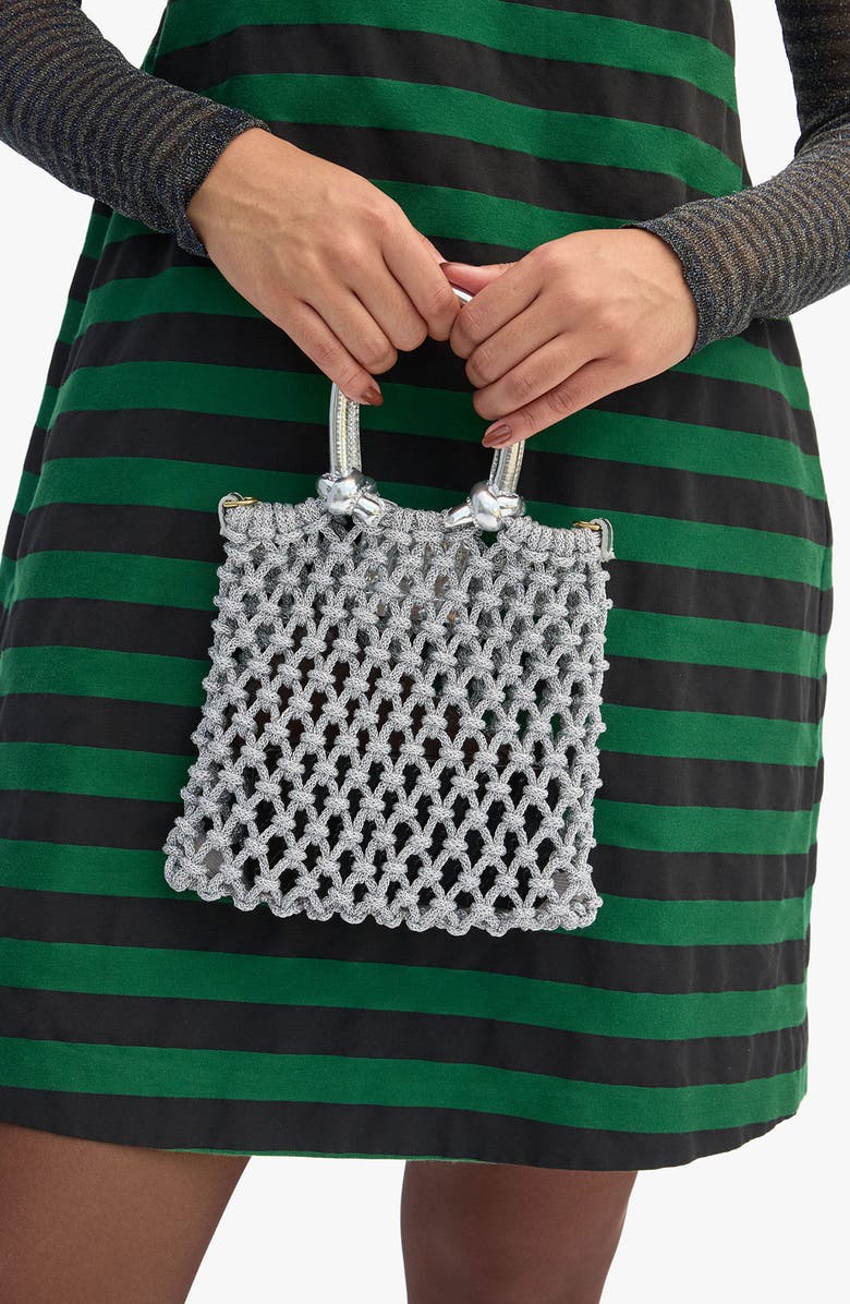 Clare V. Bianca Handbag, Alternate, color, Silver