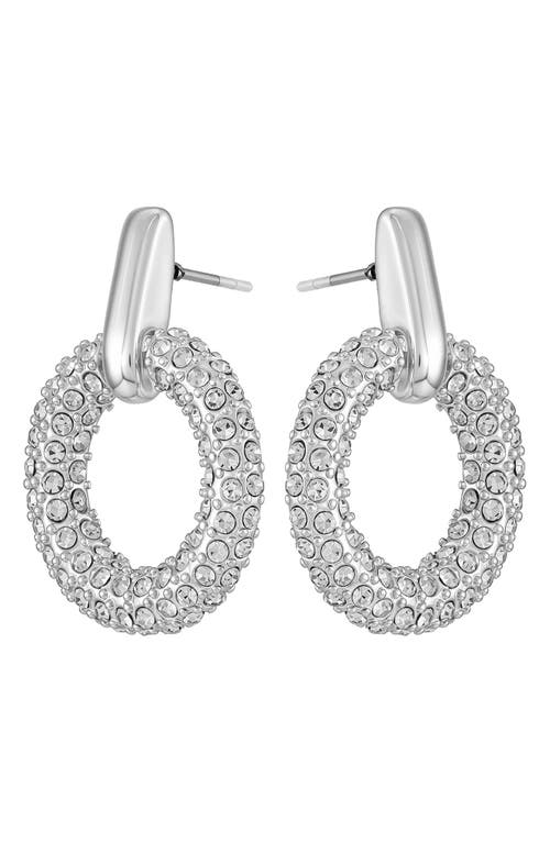 Vince Camuto Pavè Hoop Drop Earrings In Silver