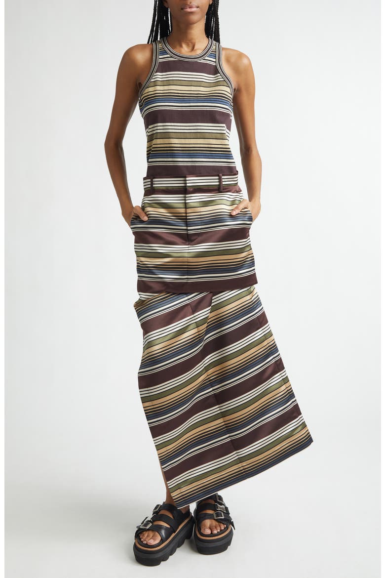 Horizontal Stripe Tank, Alternate, color, BROWN/ BEIGE